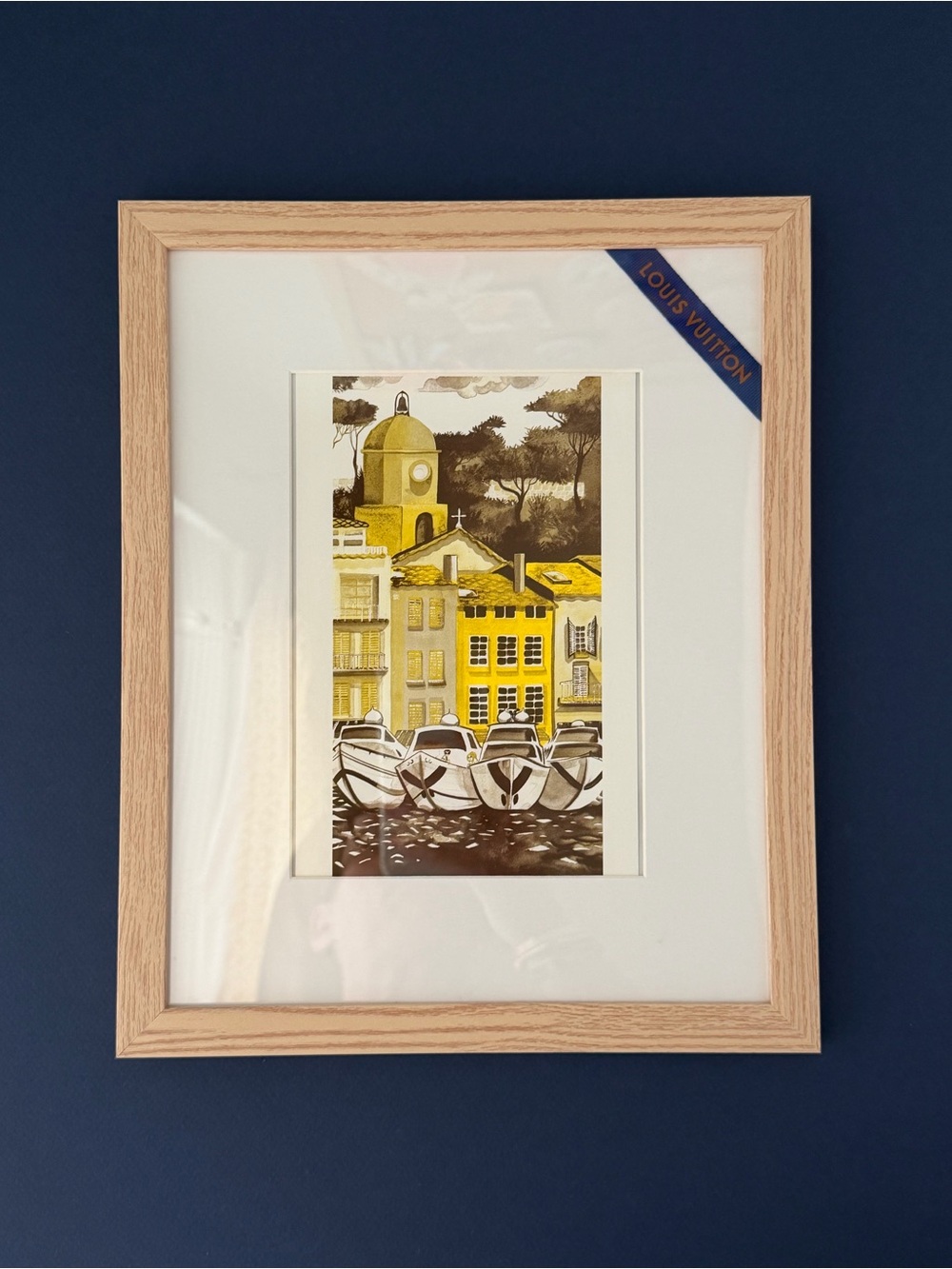 Louis Vuitton x Ruben Toledo “Saint Tropez” Framed City Art